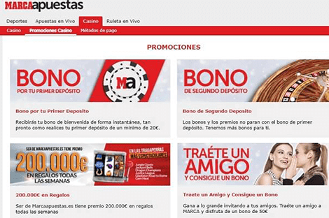 marca apuestas casino promociones