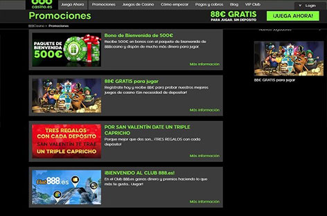 888 casino promociones